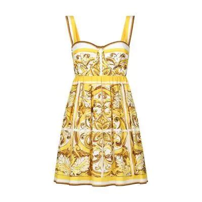 dolce gabbana bodice|Short dress with corset bodice in majolica.